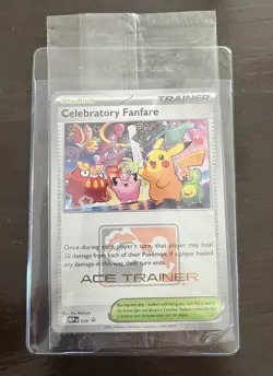 Pokemon TCG Celebratory Fanfare Ace Trainer Reward MEP 028 Promo New Sealed - Image 1