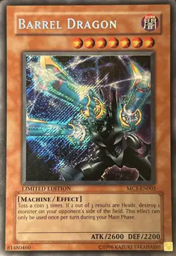 Barrel Dragon MC1-EN002 Limited Edition Secret Rare LP - Image 1