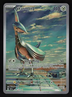 Skarmory 209/191 SV08: Surging Sparks Illustration Rare Pokemon TCG Card NM - Image 1
