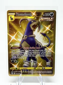 Houndoom 179/163 Battle Styles Gold Hyper Secret Rare Pokemon Card TCG - Image 1