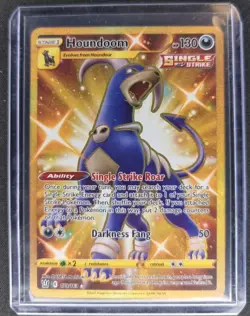 Houndoom 179/163 Battle Styles Gold Hyper Secret Rare Pokemon Card TCG - Image 1