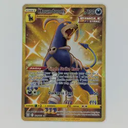 Houndoom 179/163 Battle Styles Gold Hyper Secret Rare Pokemon Card TCG - Image 1