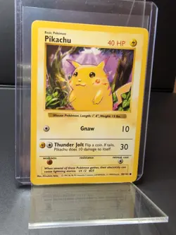 Pikachu Red Cheeks Shadowless 58/102 Base Set 1999 Pokemon TCG Card LP - Image 3