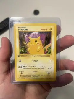 Pokemon 1999 1st Edition Shadowless Red Cheeks Pikachu Card 58/102 Rare Base Set - Image 1