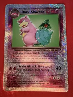 B6 Pokemon TCG Dark Slowbro 8/110 Legendary Collection Reverse Holo Rare DMG - Image 2
