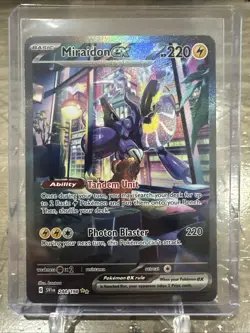 Pokemon TCG Miraidon EX Scarlet Violet Holo Card 244/198 Special Illustration NM - Image 1