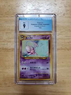 Pokemon CGC 9 MINT 2000 Espeon Japanese Neo Discovery Holo Card - Image 1