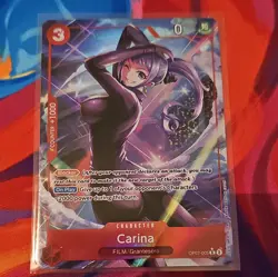 OP07-005 Carina : Rare Alt Art Foil English One Piece TCG Card : OP07: 500 Years - Image 2