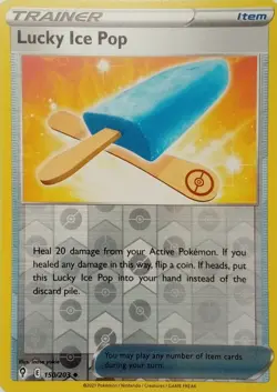 150/203 LUCKY ICE POP REVERSE HOLO EVOLVING SKIES POKEMON CARD - Image 1