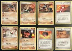 2004 Pokemon EX Team Magma vs Team Aqua Team Magma Lot 8 Cards LP Aron Lairon - Image 1