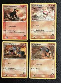Pokemon EX Team Magma vs Team Aqua Lot (4 Cards) Team Magma’s Houndour + Baltoy - Image 1