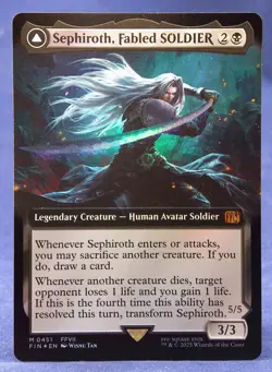 Sephiroth, Fabled SOLDIER (FOIL Extended Art 0451) - MTG - Final Fantasy FF - NM - Image 1