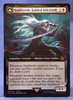Sephiroth, Fabled SOLDIER (FOIL Extended Art 0451) - MTG - Final Fantasy FF - NM - Image 2
