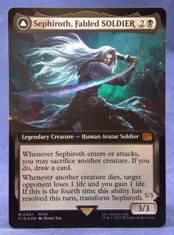 Sephiroth, Fabled SOLDIER (FOIL Extended Art 0451) - MTG - Final Fantasy FF - NM - Image 3