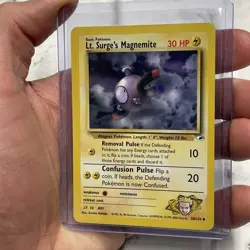 Pokemon TCG Lt. Surge's Magnemite Gym Heroes 50/132 Regular LP+ Vintage Card Vtg - Image 2