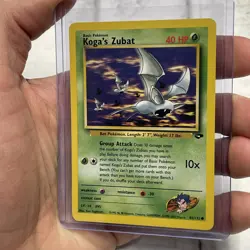 Koga's Zubat 2000 Pokemon Gym Challenge Unlimited Common 83/132 NM Vintage Vtg - Image 2