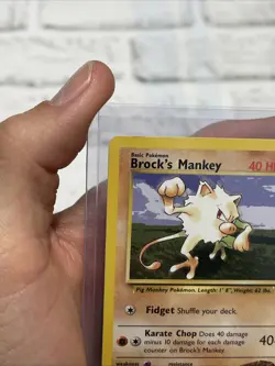 Pokemon Gym Heroes Card 68/132 Brock's Mankey Nintendo Vintage LP/NM Common WOTC - Image 3
