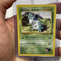 Pokemon Gym Challenge Giovanni's Nidoran 75/132 Common LP+ Vintage Nintendo Card - Image 1