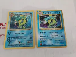 Gyarados Holo American & Japanese Pokemon Card Vintage Old Back Base Set - #cb2 - Image 1