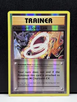 POKEMON TCG: Charizard Spirit Link 75/108 Evolutions Reverse Holo LP - Image 1