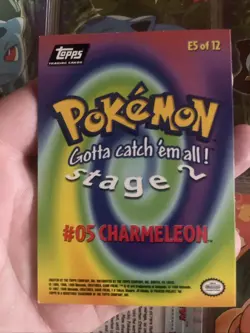 Pokemon TCG Topps #5 Charmeleon Black Logo 2nd Edition E5/12 non holo - Image 2