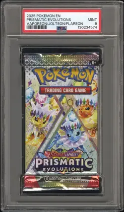 Pokemon Scarlet & Violet Prismatic Evolutions SEALED Booster Pack PSA 9 MINT - Image 1
