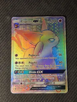 Espeon GX Sun & Moon Base Set 152/149 Pokemon Holo Secret Rare Rainbow - Image 1