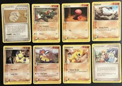 Pokemon TCG EX Sandstorm/Dragon Lot 8 LP Anorith Trapinch Hariyama TV Reporter - Image 1
