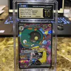 Pokemon Bellibolt Ex 236/193 Special Art Rare Holo Japanese Mega Dream Ex CGC 10 - Image 1
