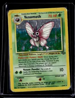 Venomoth Holo Rare Unlimited Jungle 13/64 (HP) / Pokemon TCG - Image 1