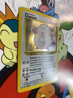 Pokemon Base Set Chansey Holo - Lightly Played LP - Original Vintage 3/102 - Image 2