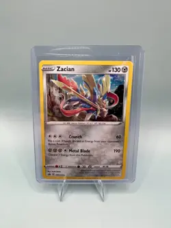 Pokemon TCG Zacian SWSH033 Black Star Promo Sword & Shield Rare Cosmos Holo - Image 1