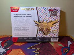Pokemon TCG Scarlet and Violet 151 Zapdos EX Collection New! SEALED! - Image 2