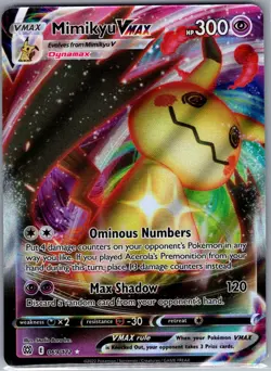 Mimikyu VMAX 069/172 SWSH09: Brilliant Stars - Pokemon Card - NM - Image 1