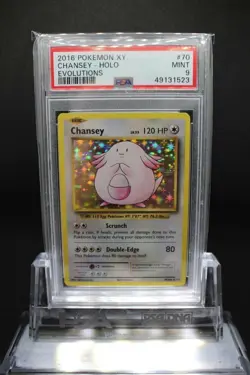 PSA 9 Mint Chansey Holo 70/108 Pokemon 2016 XY Evolutions - Image 1