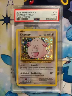 2016 POKEMON XY EVOLUTIONS - 70/108 CHANSEY HOLO PSA 9 - Image 1