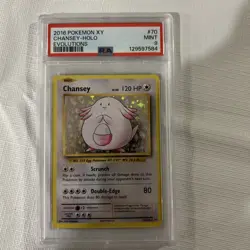 Pokemon TCG Chansey 70/108 Holo Rare Card XY Evolutions 2016 PSA 9 - Image 1