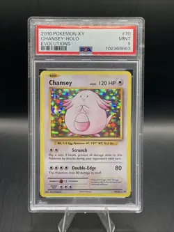 2016 POKEMON XY EVOLUTIONS - 70/108 CHANSEY HOLO PSA 9 - Image 1