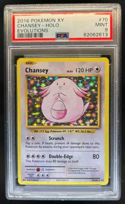 2016 Pokemon XY Evolutions Chansey Holo #70/108 PSA 9 - Image 1