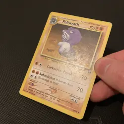 Pokemon TCG Poliwrath Neo Discovery 28 Regular Unlimited Rare Non Holo - Image 3
