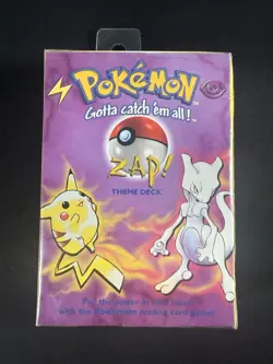 WOTC 1999 Pokemon Base Set Zap! Theme Deck Factory Sealed Vintage - Unlimited - Image 1