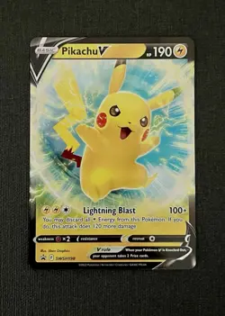 Pikachu V SWSH198 SWSH: Sword & Shield Promo Cards Holo Pokemon Card - Image 1