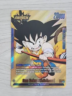 Son Goku : Childhood FB06-025 Gold Leader Dragon Ball Manga Booster Card Fusion - Image 1