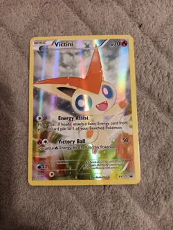 Victini XY117 XY Black Star Holo Promo Card "LP/MP" - Image 1