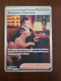 Pokemon Card - Giovanni's Charisma Scarlet & Violet 151 204/165 Holo SIR - Image 1