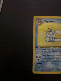Pokemon TCG Vaporeon Holo Rare Card Jungle, 12/64, First Edition MP! - Image 3