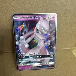 Pokemon Card Mewtwo GX 31/68 Rare Holo Card Hidden Fates LP - Image 1