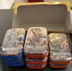 (LOT OF 8) One Piece CCG Card Game 2-Pack Mini Tin Set Vol 2 Bandai New Sealed - Image 2