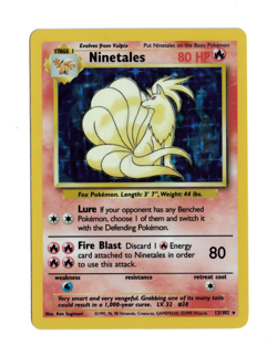 1999 Pokemon Base Set NINETALES 12/102 Holo - Near Mint - Image 1