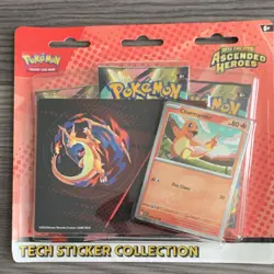 Pokemon TCG Mega Evolution Ascended Heroes 3 Booster Packs Charmander - Image 1